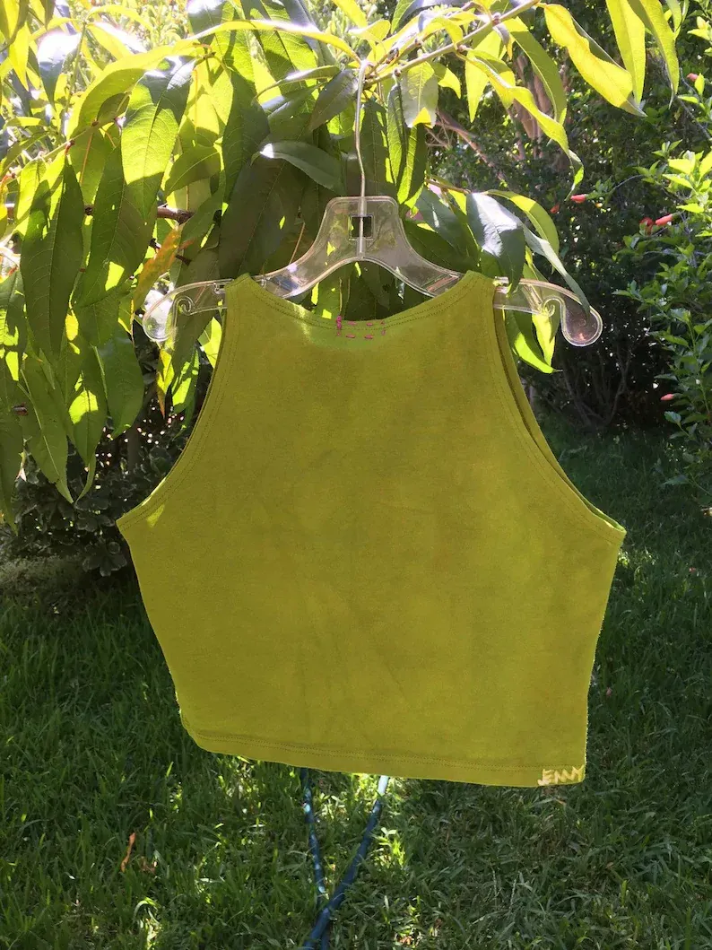 Yin Yang Sun Batik Crop Top