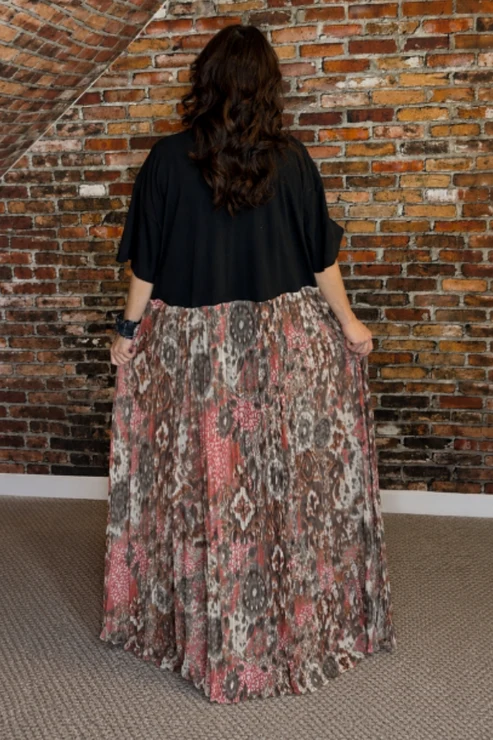 Alan Jackson-Print Patchwork Dress