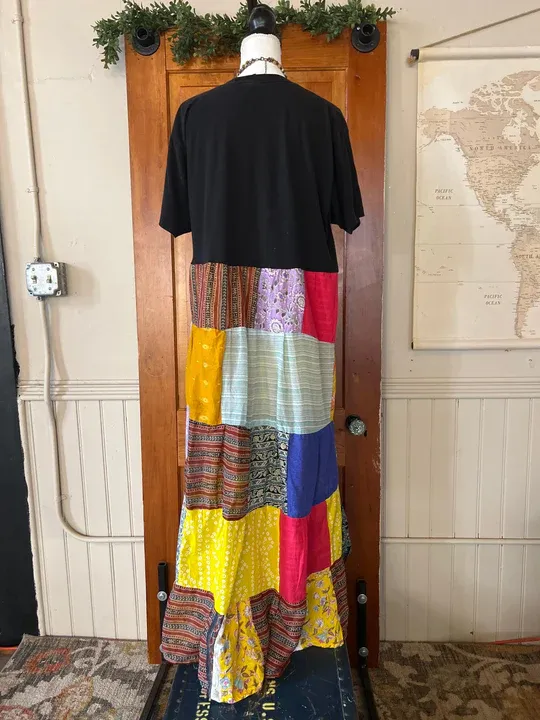 Nirvana patchwork maxi dress