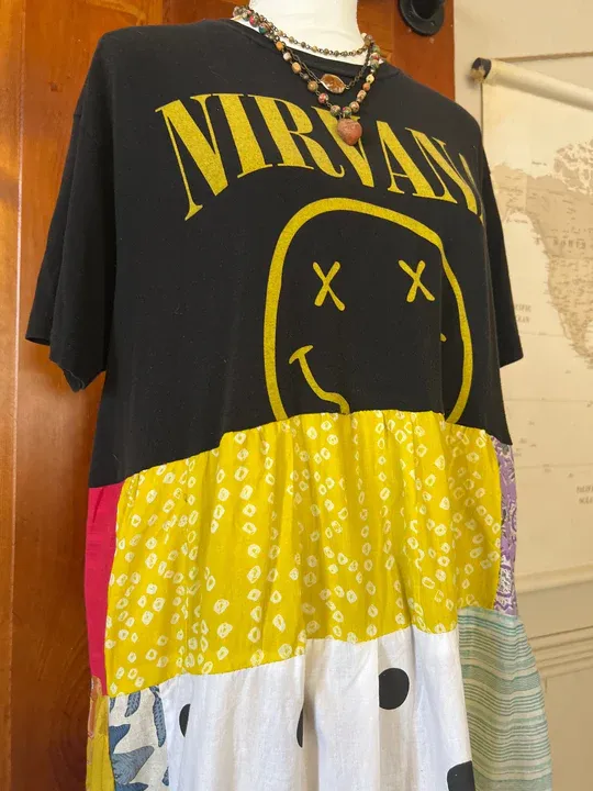 Nirvana patchwork maxi dress