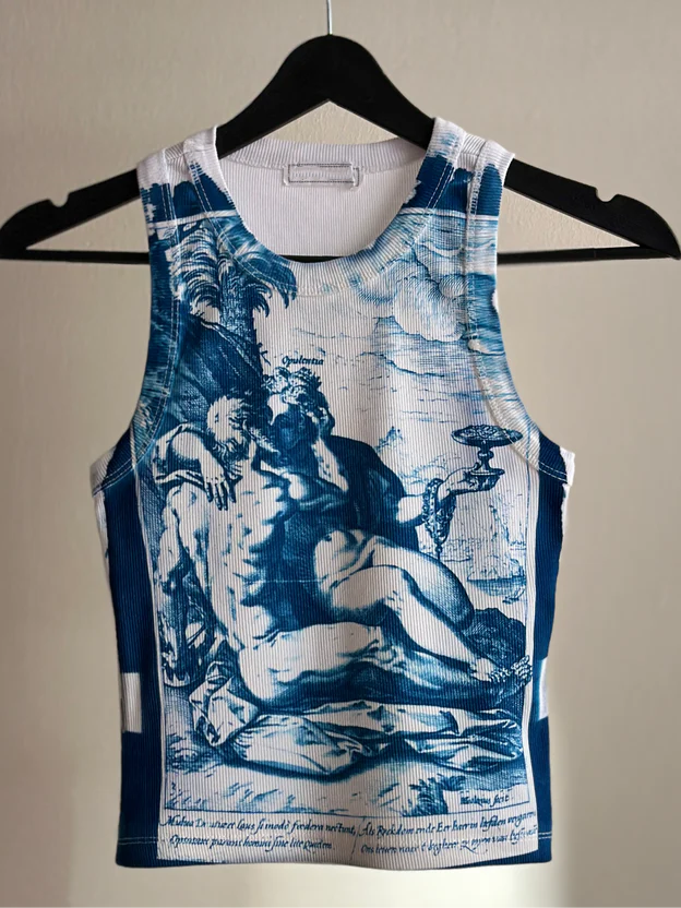 1582 II Cyanotype Crop Top