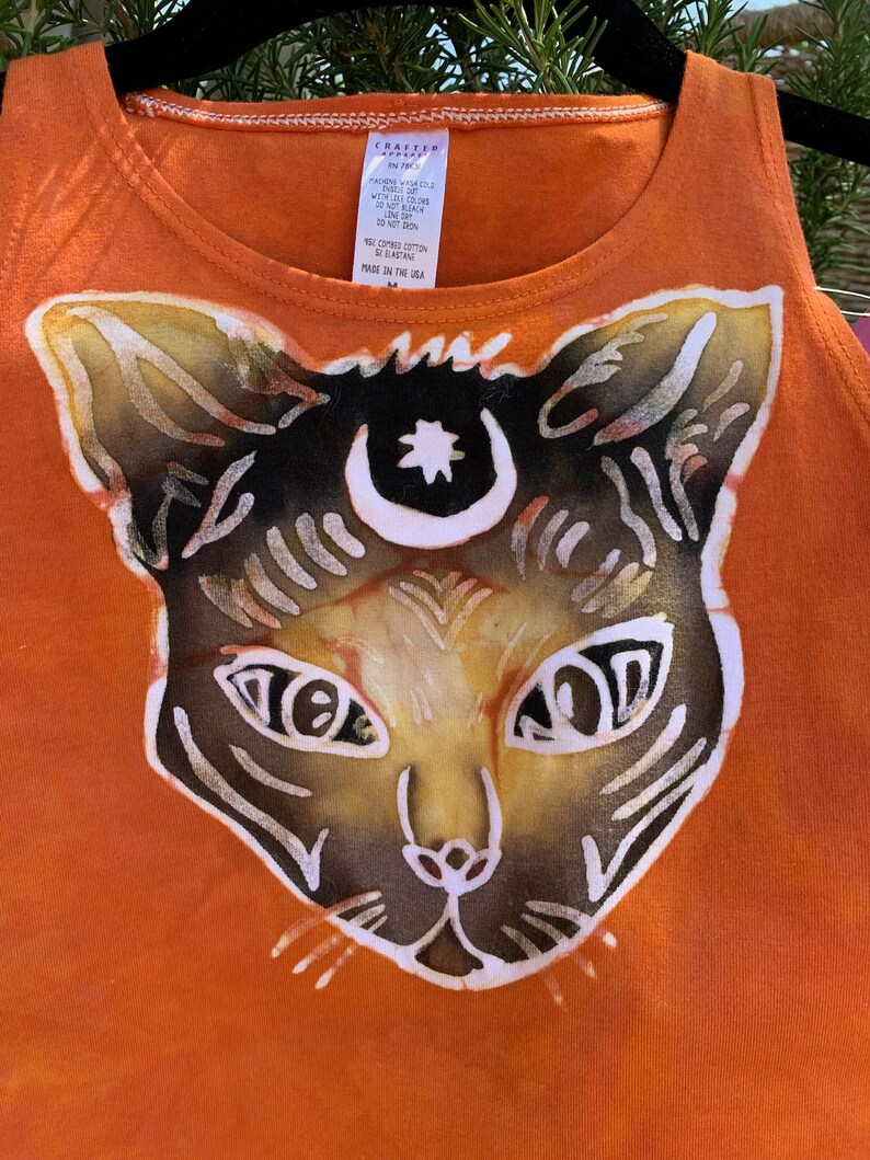 Kosmic Kitty Batik Crop Top