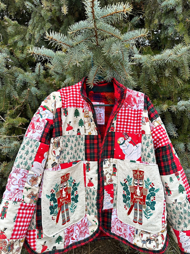 Retro patchwork jacket