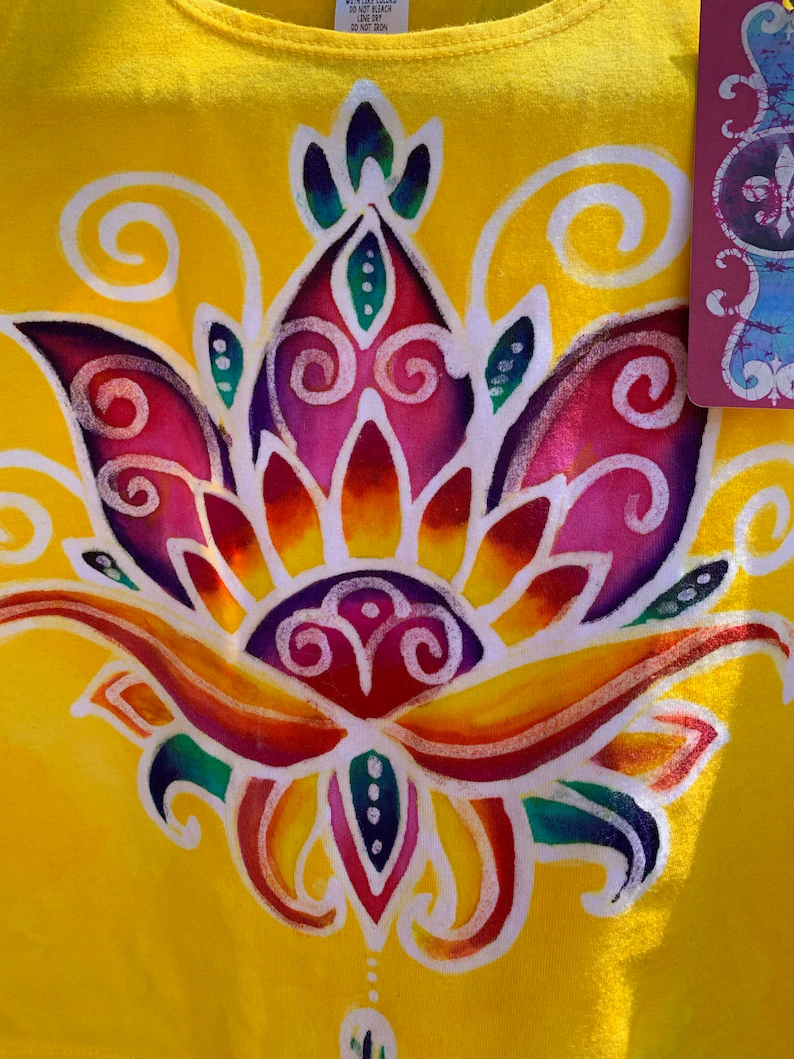 Thriving Flower Batik Crop Top