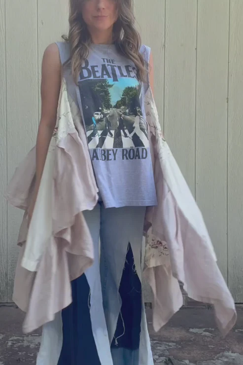 The Beatles-Print Dolman-Sleeve Tee