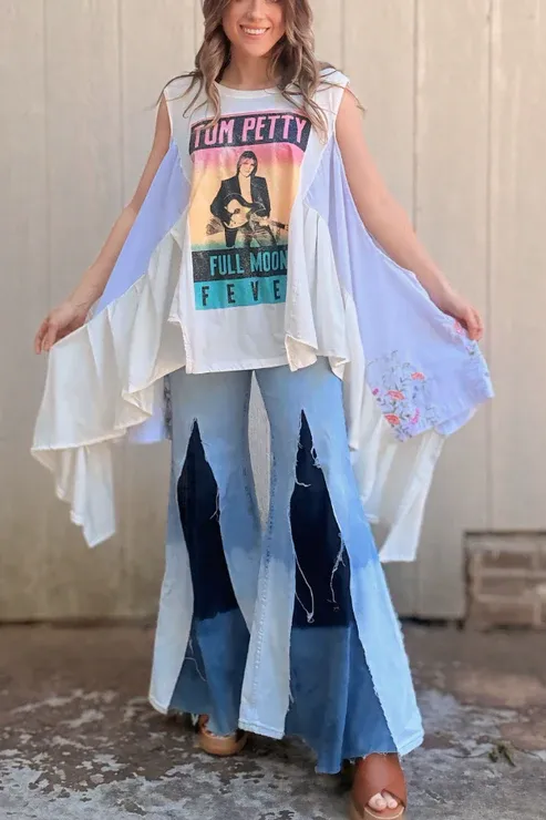 Tom Petty Graphic-Print Dolman-Sleeve Tee