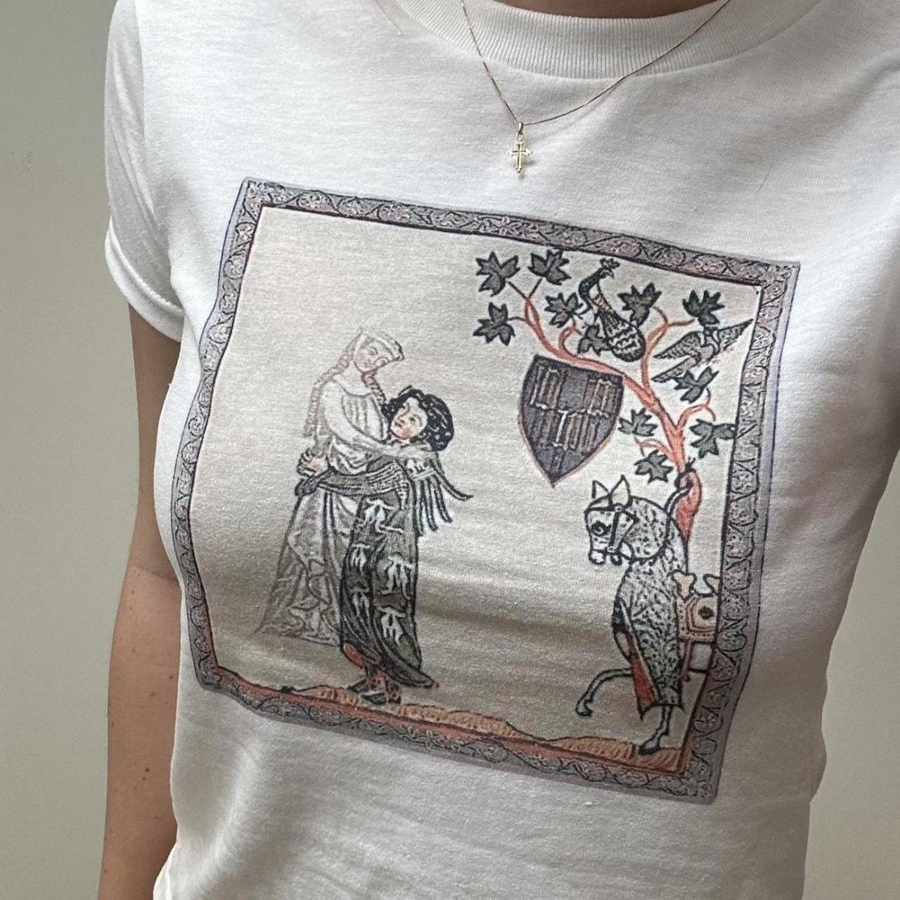 Women's White and Cream T-shirt