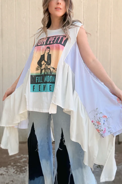 Tom Petty Graphic-Print Dolman-Sleeve Tee