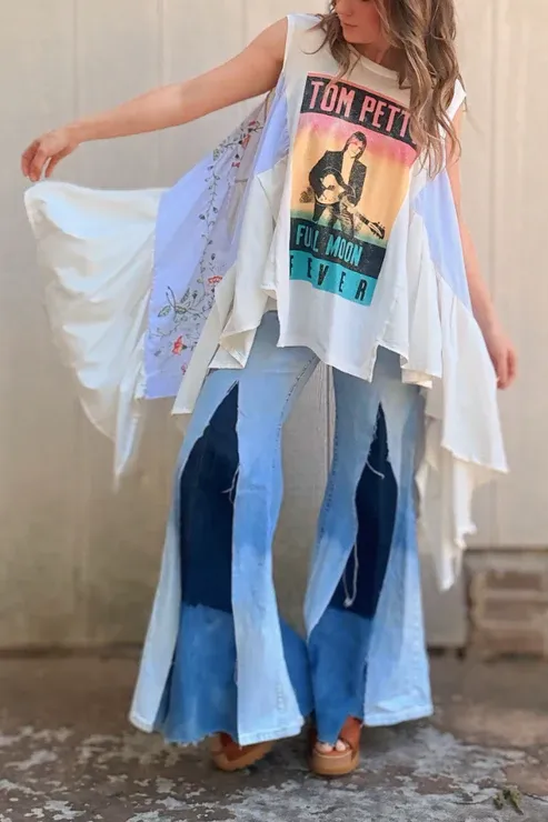 Tom Petty Graphic-Print Dolman-Sleeve Tee