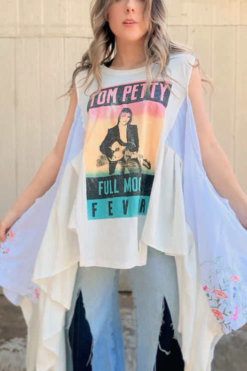 Tom Petty Graphic-Print Dolman-Sleeve Tee