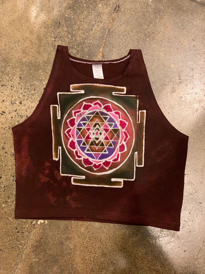 Sri Yantra Symbol Crop Top