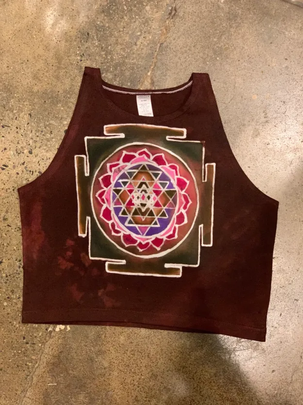 Sri Yantra Symbol Crop Top