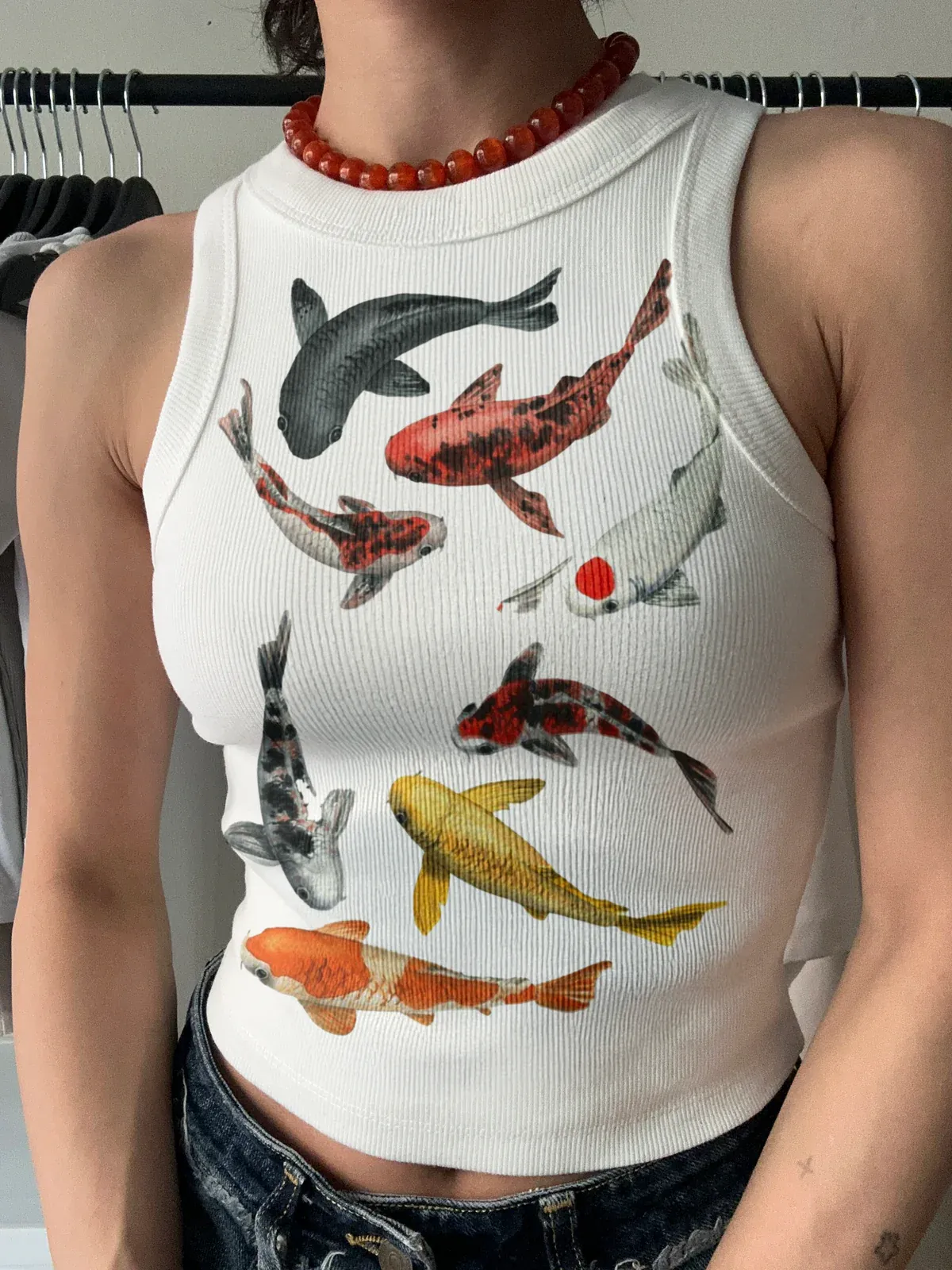 Koi Fish Crop Top