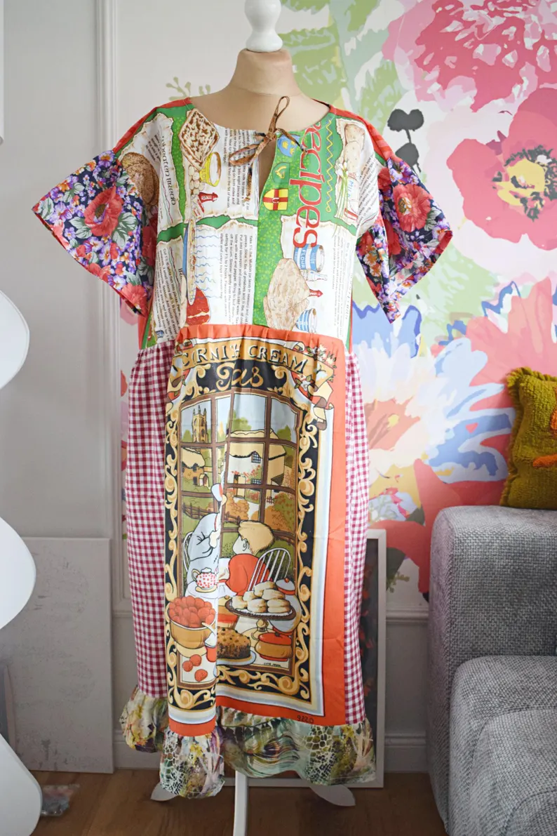 Original Vintage Recipe Patchwork Dress