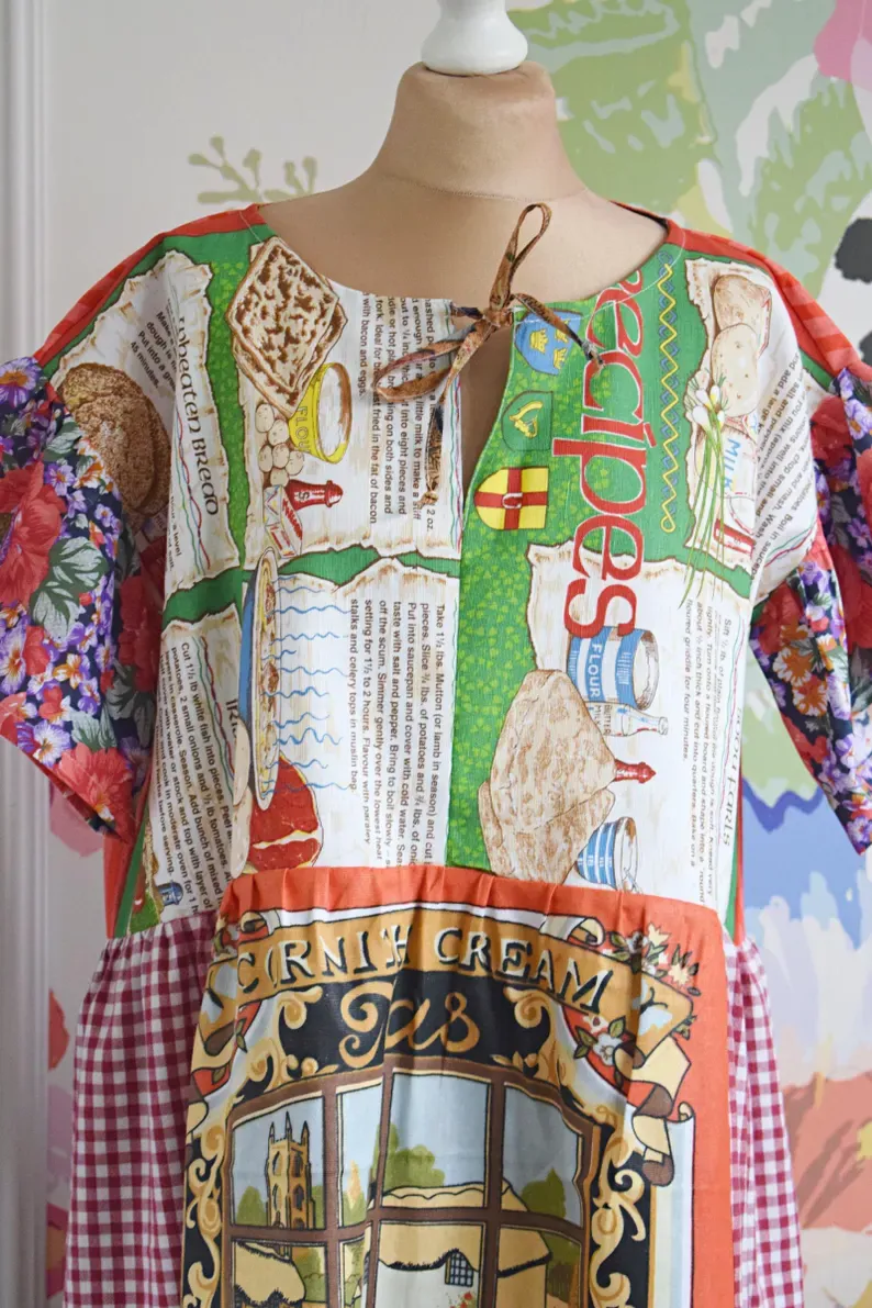 Original Vintage Recipe Patchwork Dress