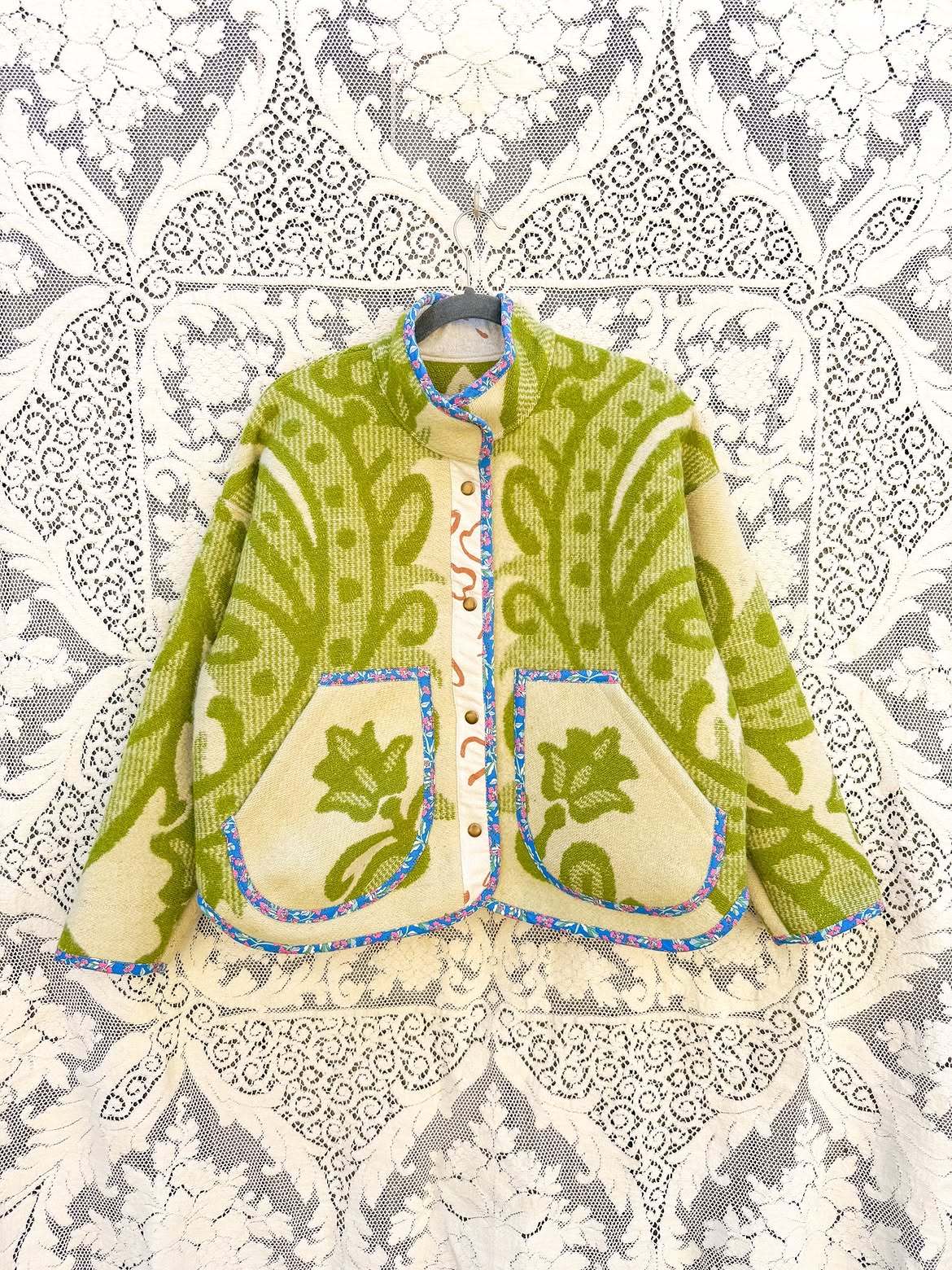 Vintage Green Floral Jacket