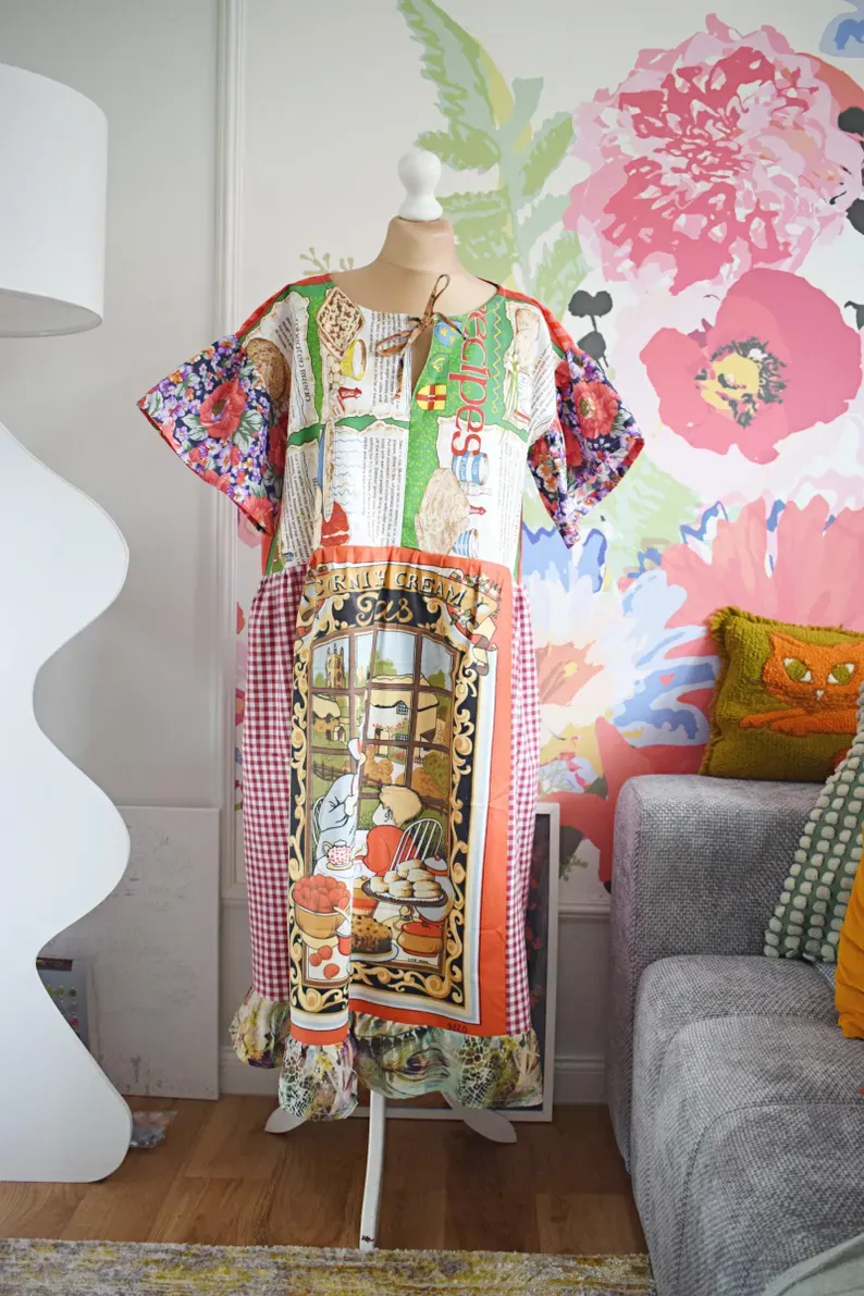 Original Vintage Recipe Patchwork Dress