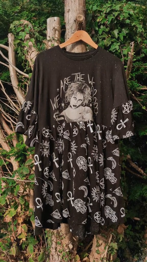 Gothic Occult Print "We Are The Weirdos" Dress