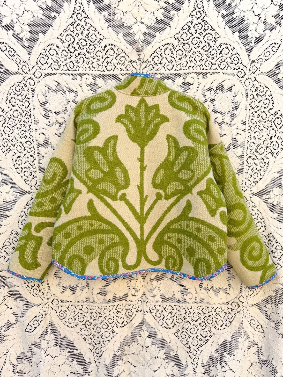 Vintage Green Floral Jacket