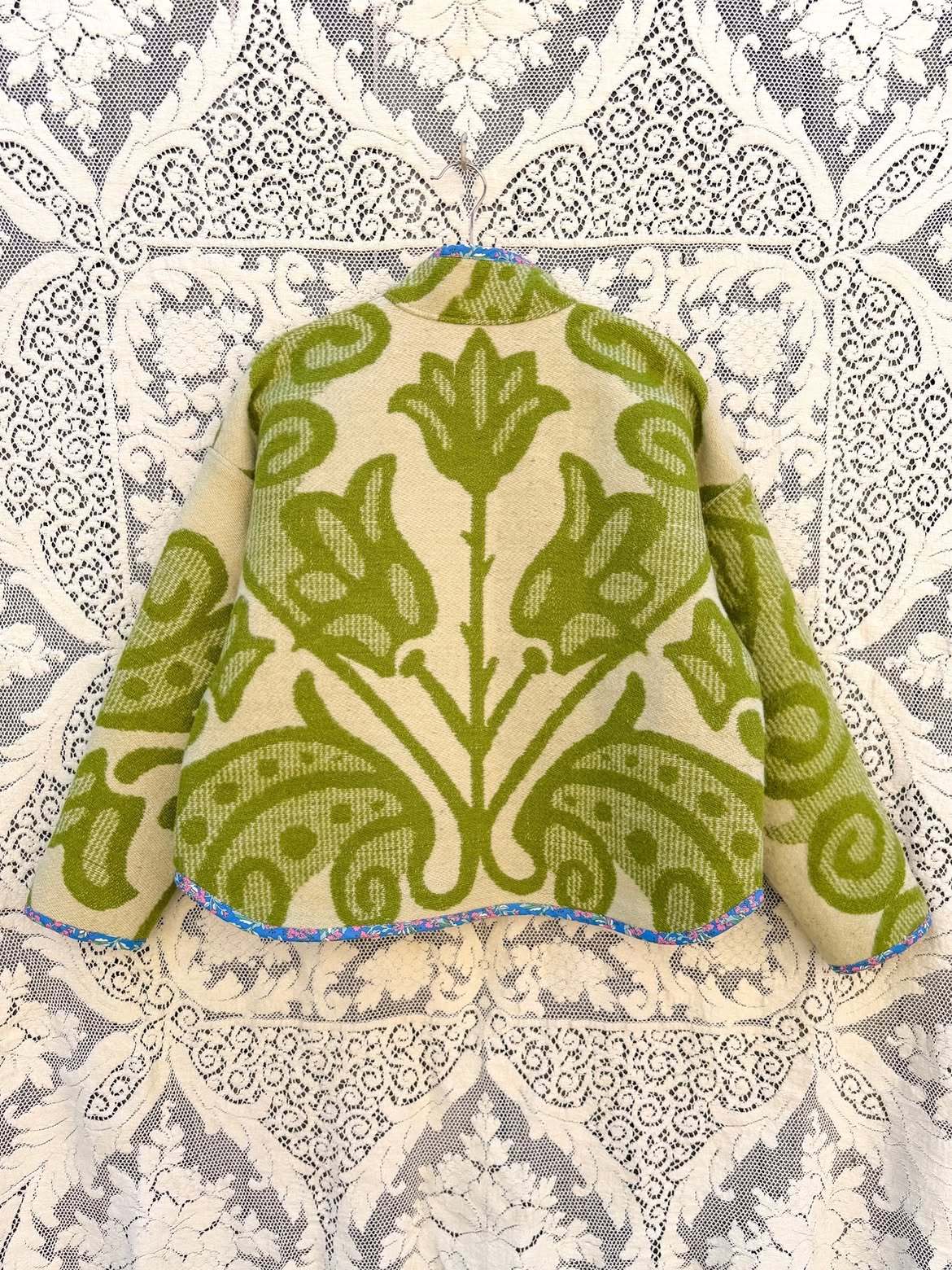 Vintage Green Floral Jacket