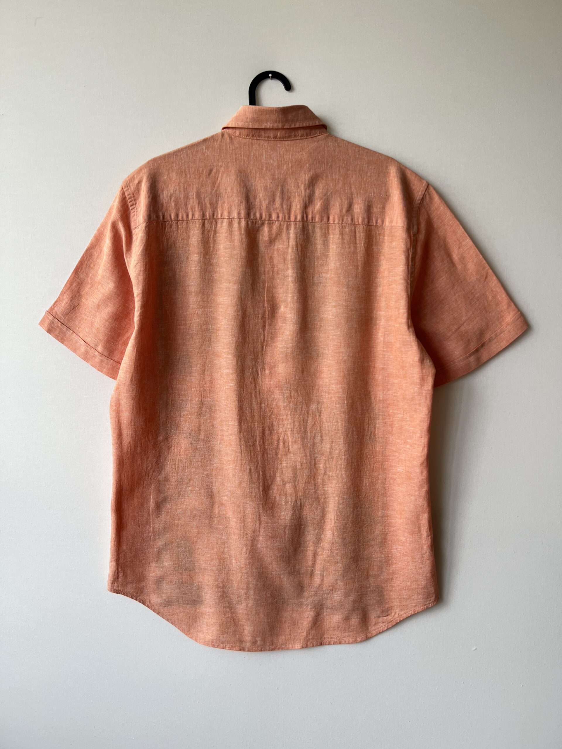 Vintage Devon Village Landscape Cotton Linen Short Sleeve Shirt