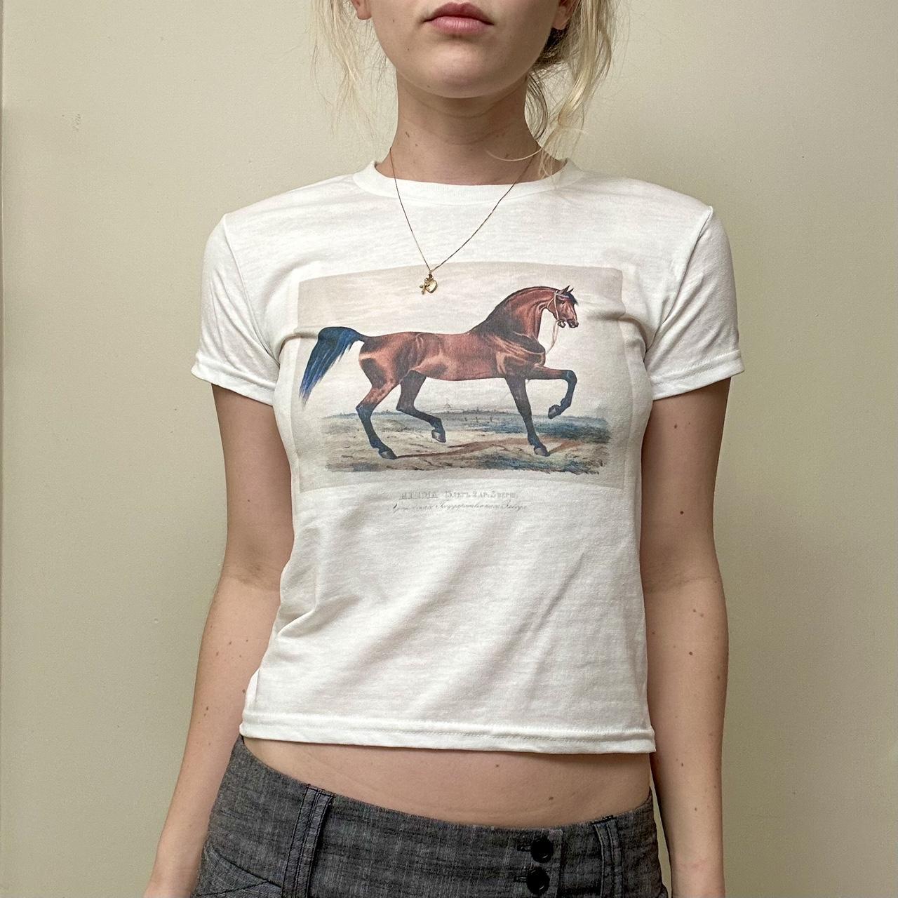 Women's White and Cream Shirt
