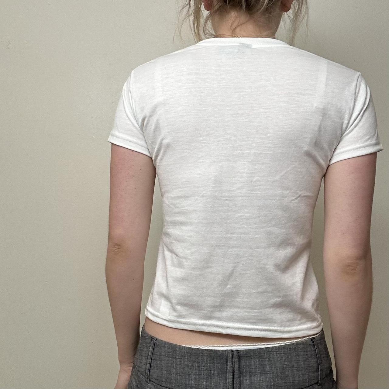 Women's White and Cream Shirt