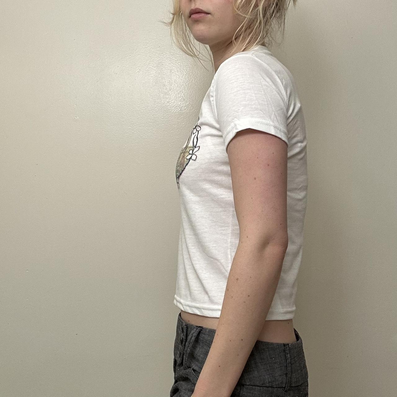 Women's White and Cream Shirt