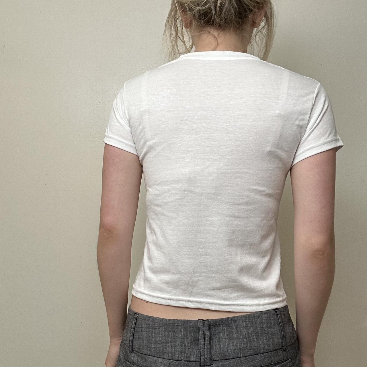 Women's White and Cream Shirt