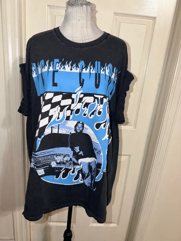 Ice Cube Double Sided Oversized Distressed Tee