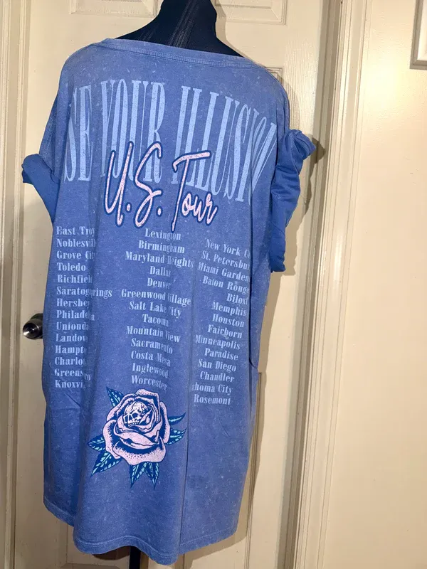 Guns N’ Roses Double Sided Oversized Distressed Tee