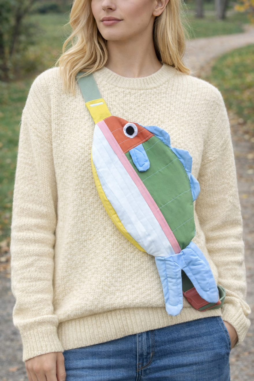 Pre-Order | Handcrafted-Swim Along Crossbody Fish Bag