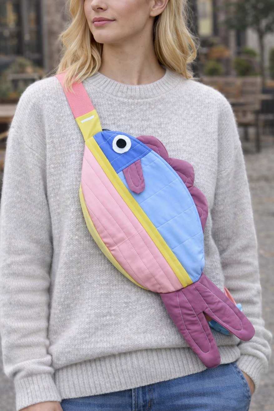Pre-Order | Handcrafted-Swim Along Crossbody Fish Bag
