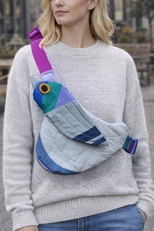 Pre-Order | Handcrafted-Fly Away Crossbody Bird Bag  - Pigeon