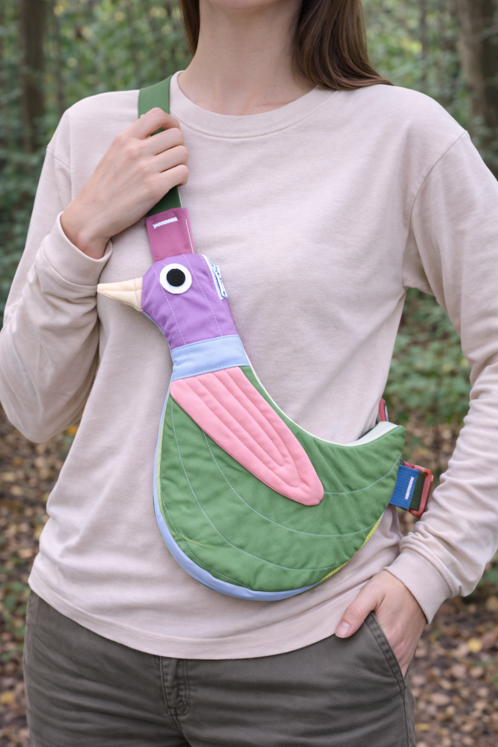 Pre-Order | Handcrafted-Fly Away Crossbody Bird Bag  - Duck