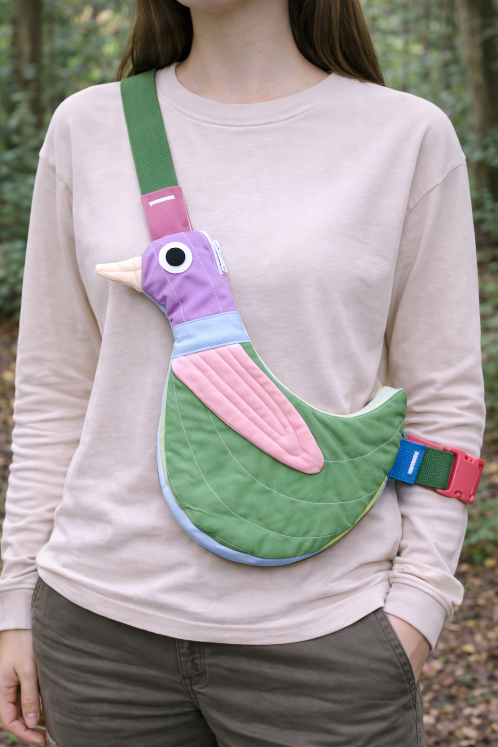 Pre-Order | Handcrafted-Fly Away Crossbody Bird Bag  - Duck