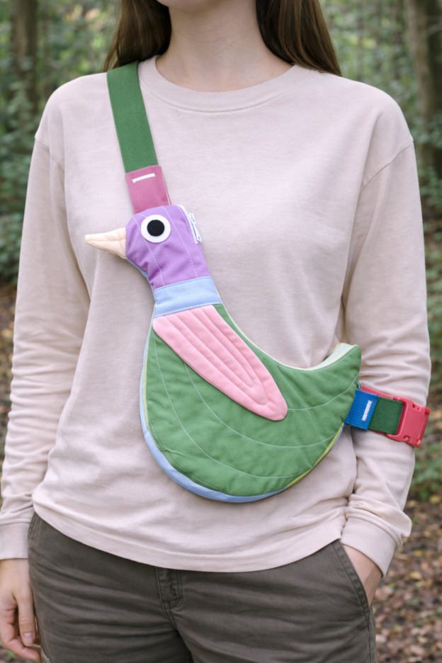 Pre-Order | Handcrafted-Fly Away Crossbody Bird Bag  - Duck