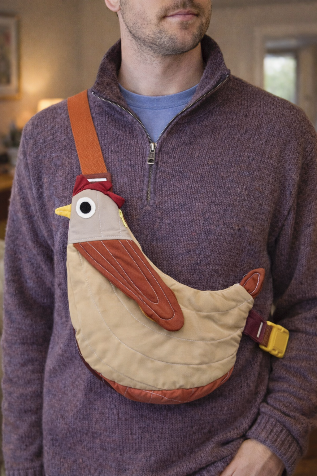 Pre-Order | Handcrafted-Fly Away Crossbody Bird Bag - Chicken