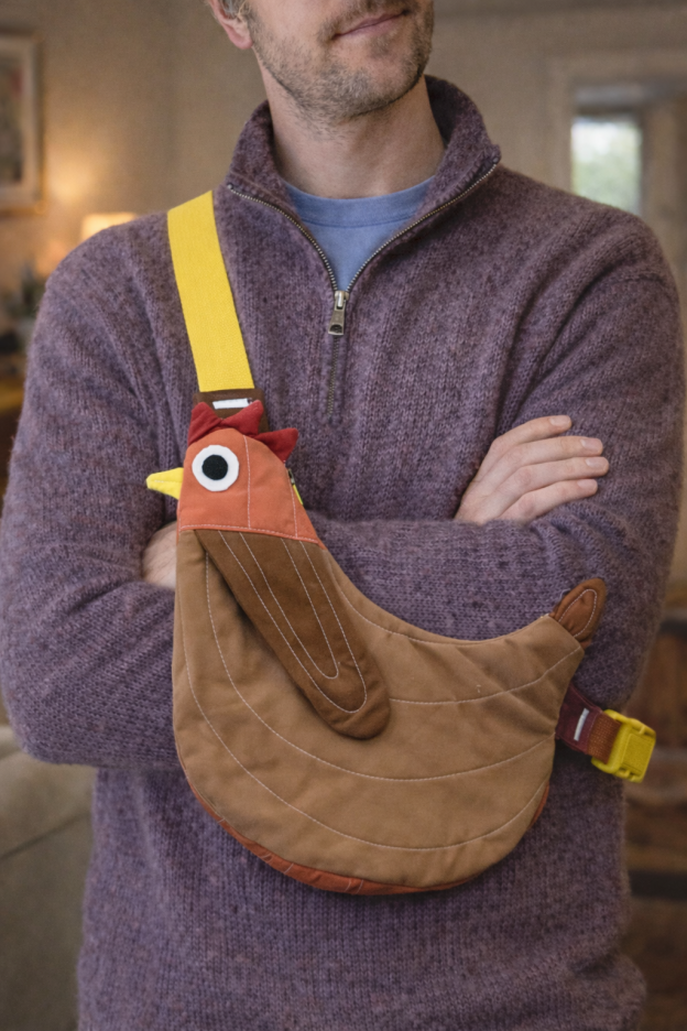 Pre-Order | Handcrafted-Fly Away Crossbody Bird Bag - Chicken