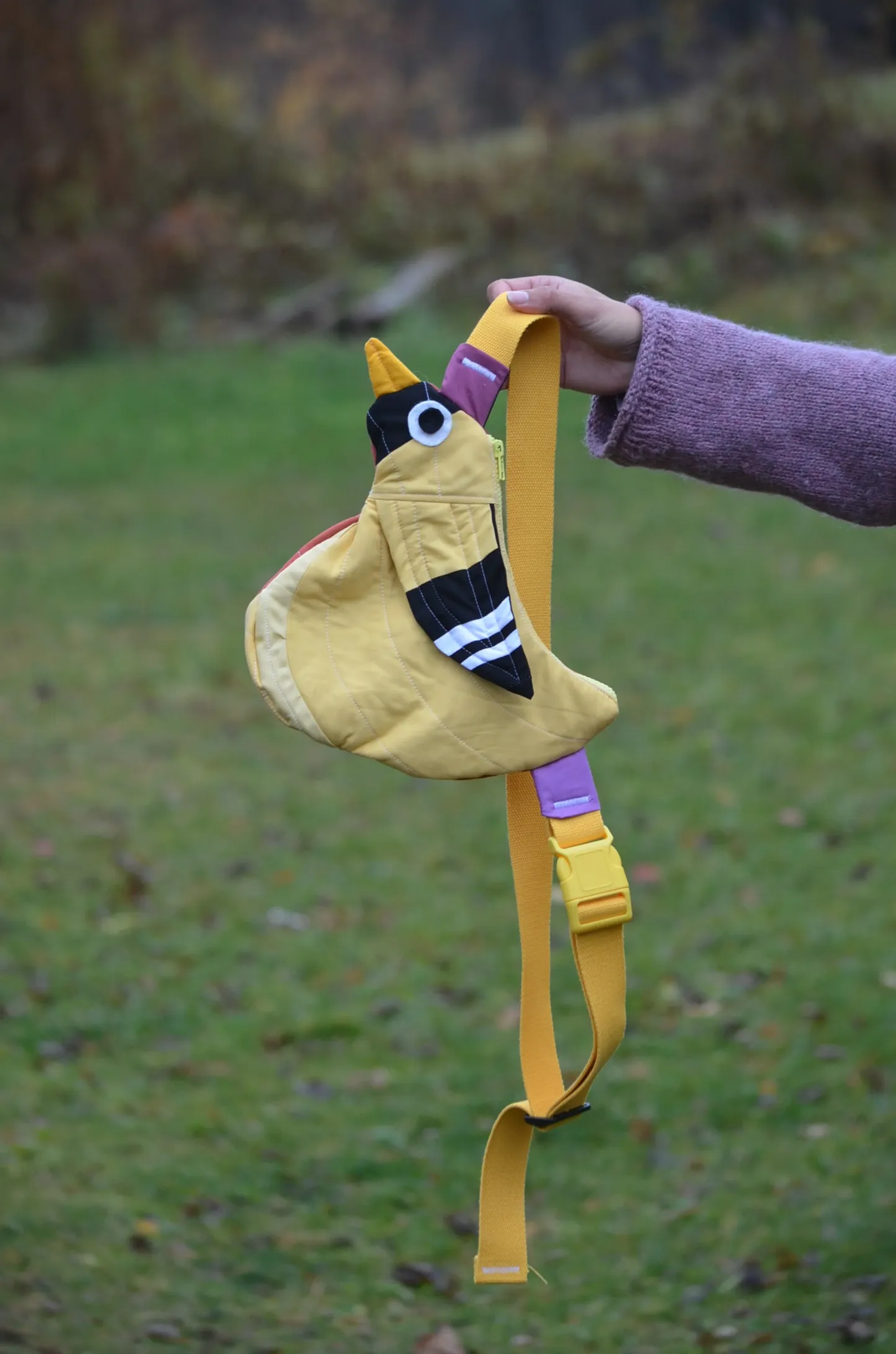 Pre-Order | Handcrafted-Fly Away Crossbody Bird Bag- Goldfinch