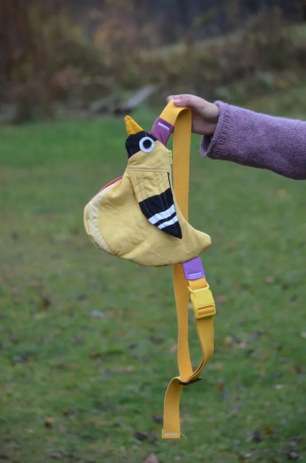 Pre-Order | Handcrafted-Fly Away Crossbody Bird Bag- Goldfinch