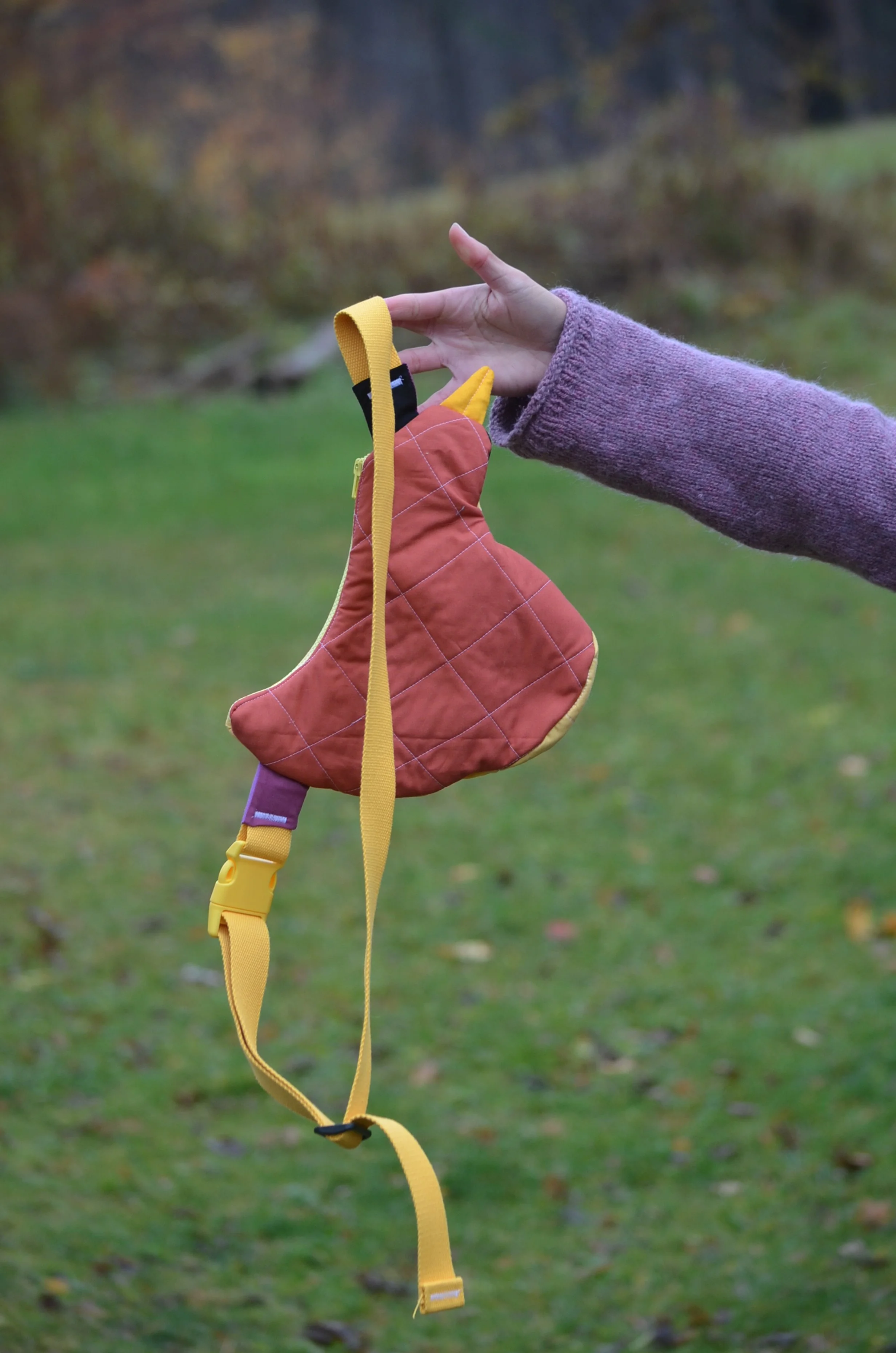 Pre-Order | Handcrafted-Fly Away Crossbody Bird Bag- Goldfinch