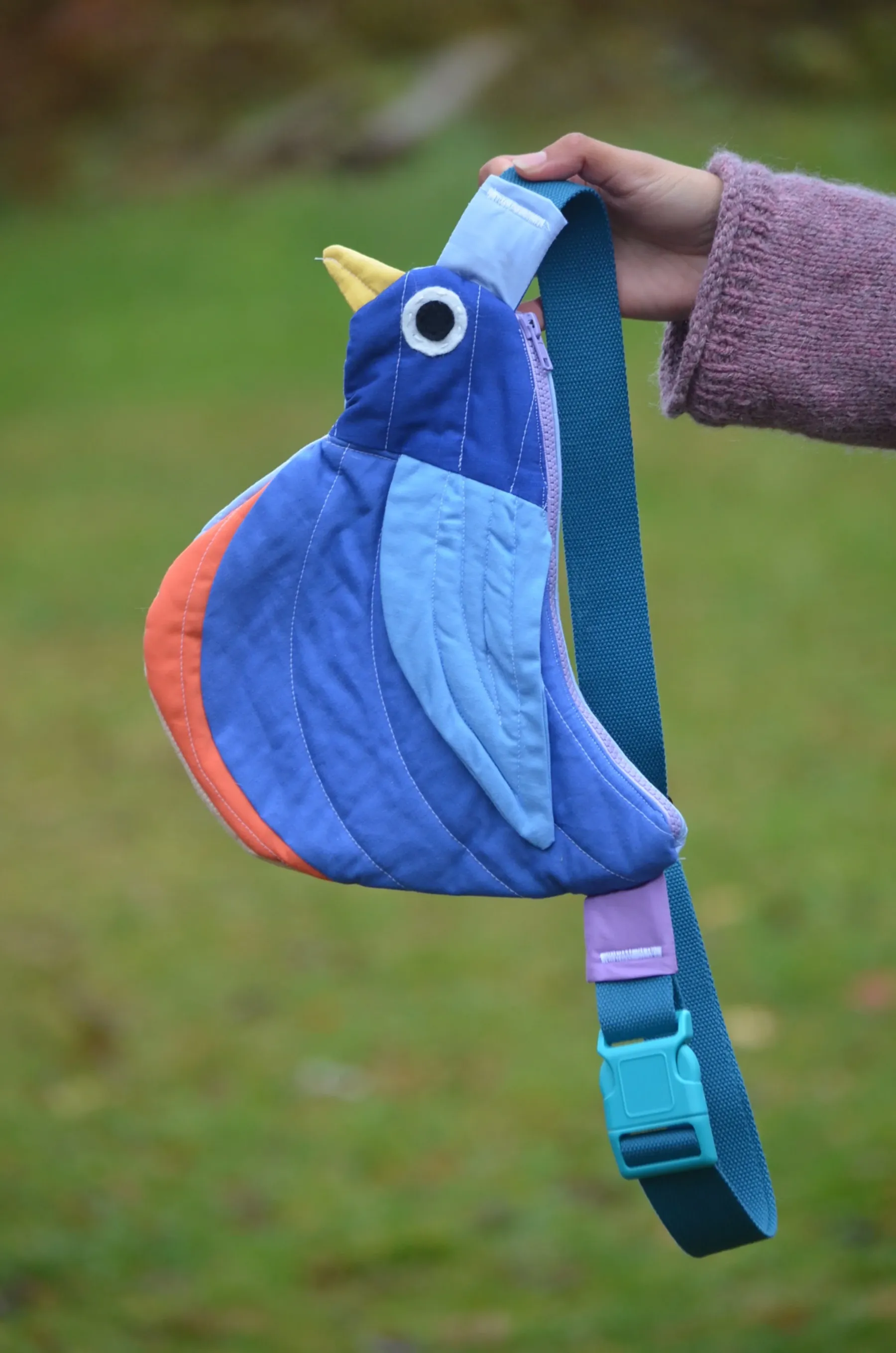 Pre-Order | Handcrafted-Fly Away Crossbody Bird Bag - Bluebird