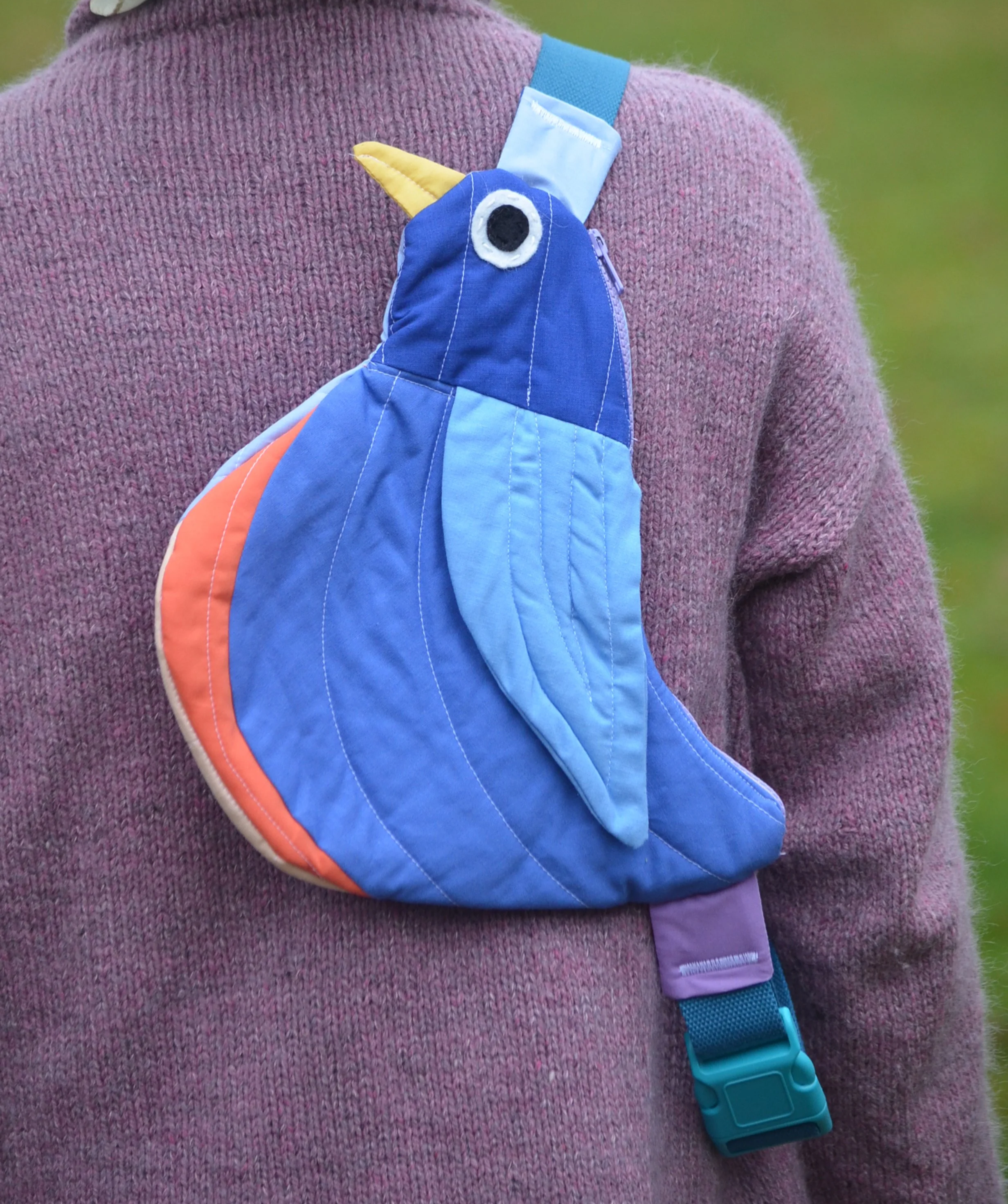 Pre-Order | Handcrafted-Fly Away Crossbody Bird Bag - Bluebird