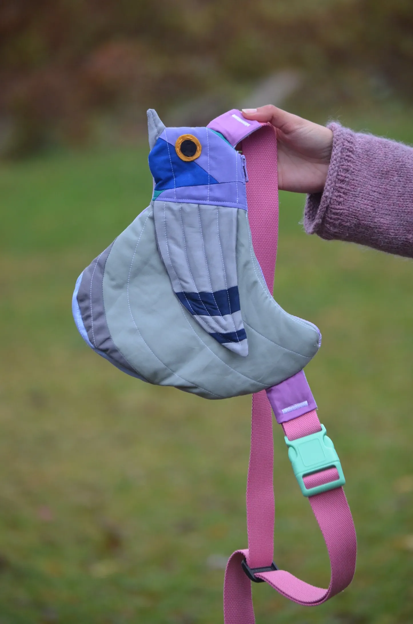 Pre-Order | Handcrafted-Fly Away Crossbody Bird Bag  - Pigeon