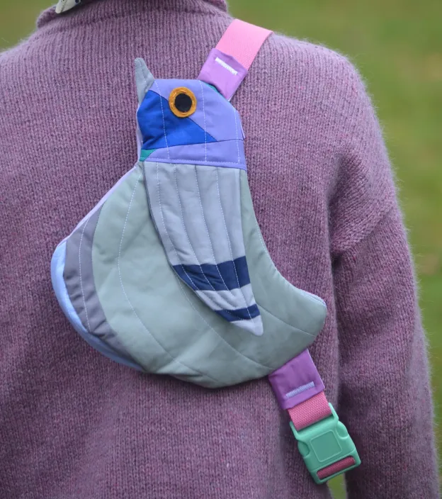 Pre-Order | Handcrafted-Fly Away Crossbody Bird Bag  - Pigeon
