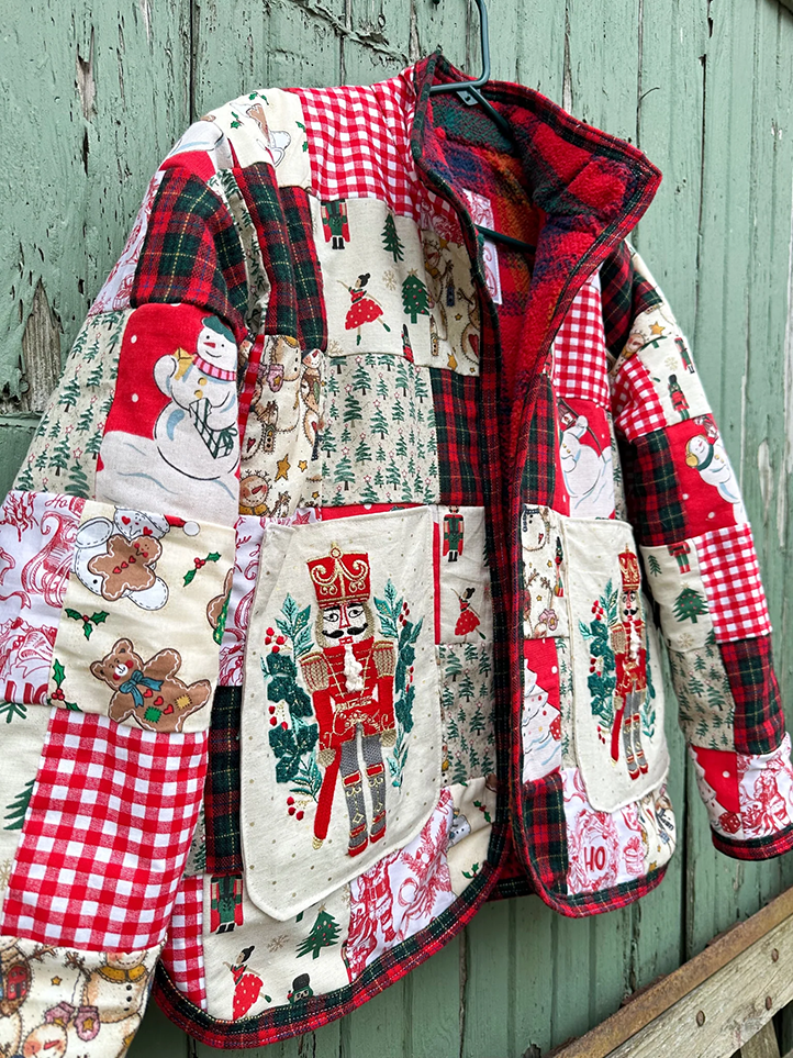 Retro patchwork jacket
