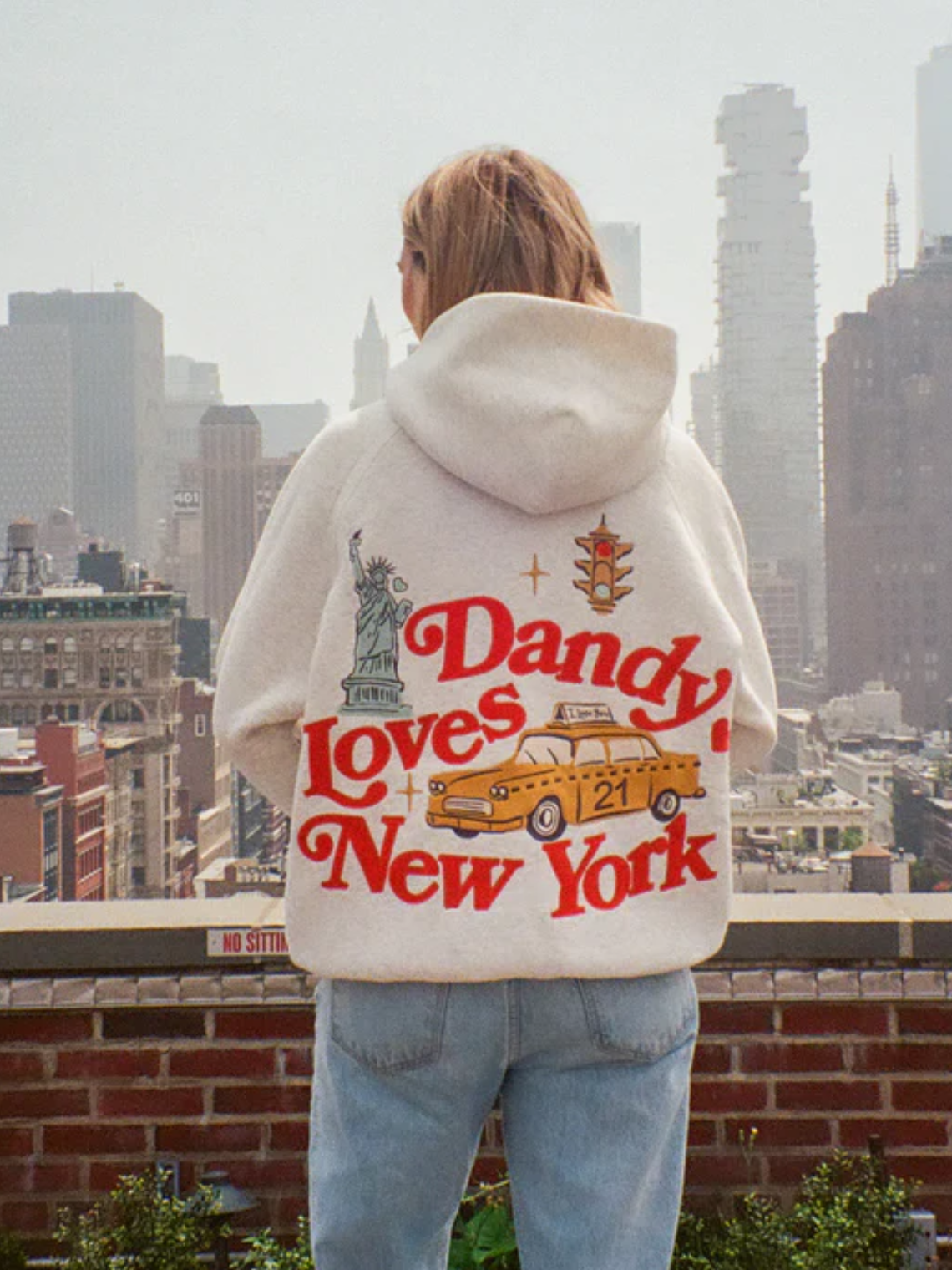 Oversized 'New York' Hoodie