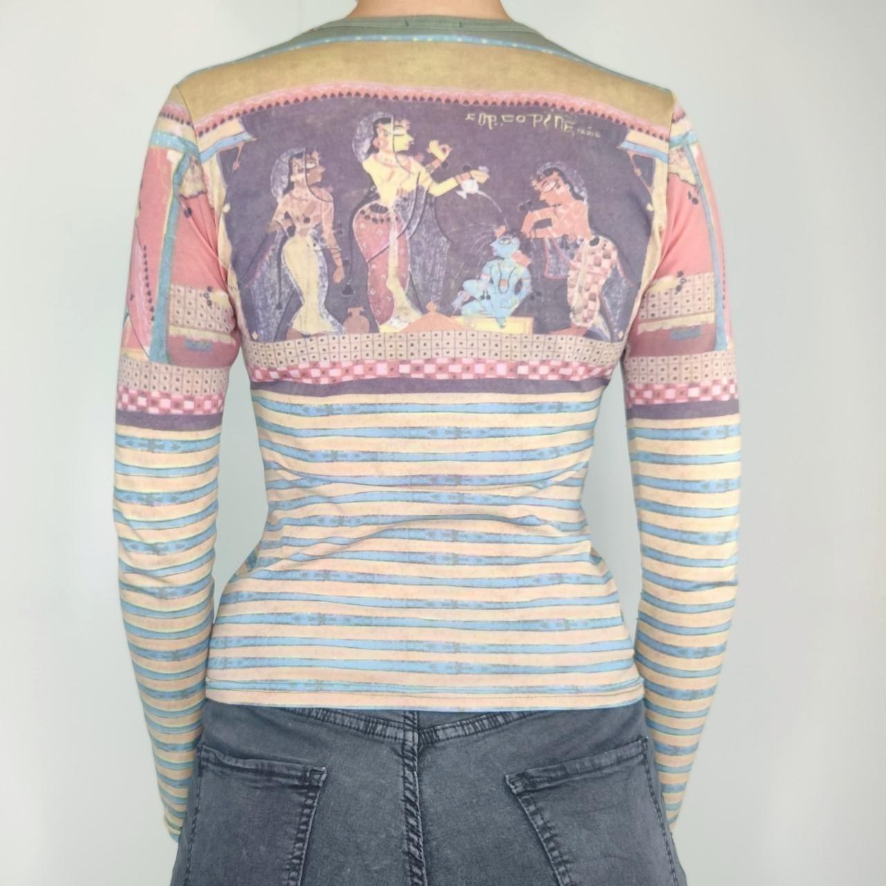 Women's blue and pink shirt