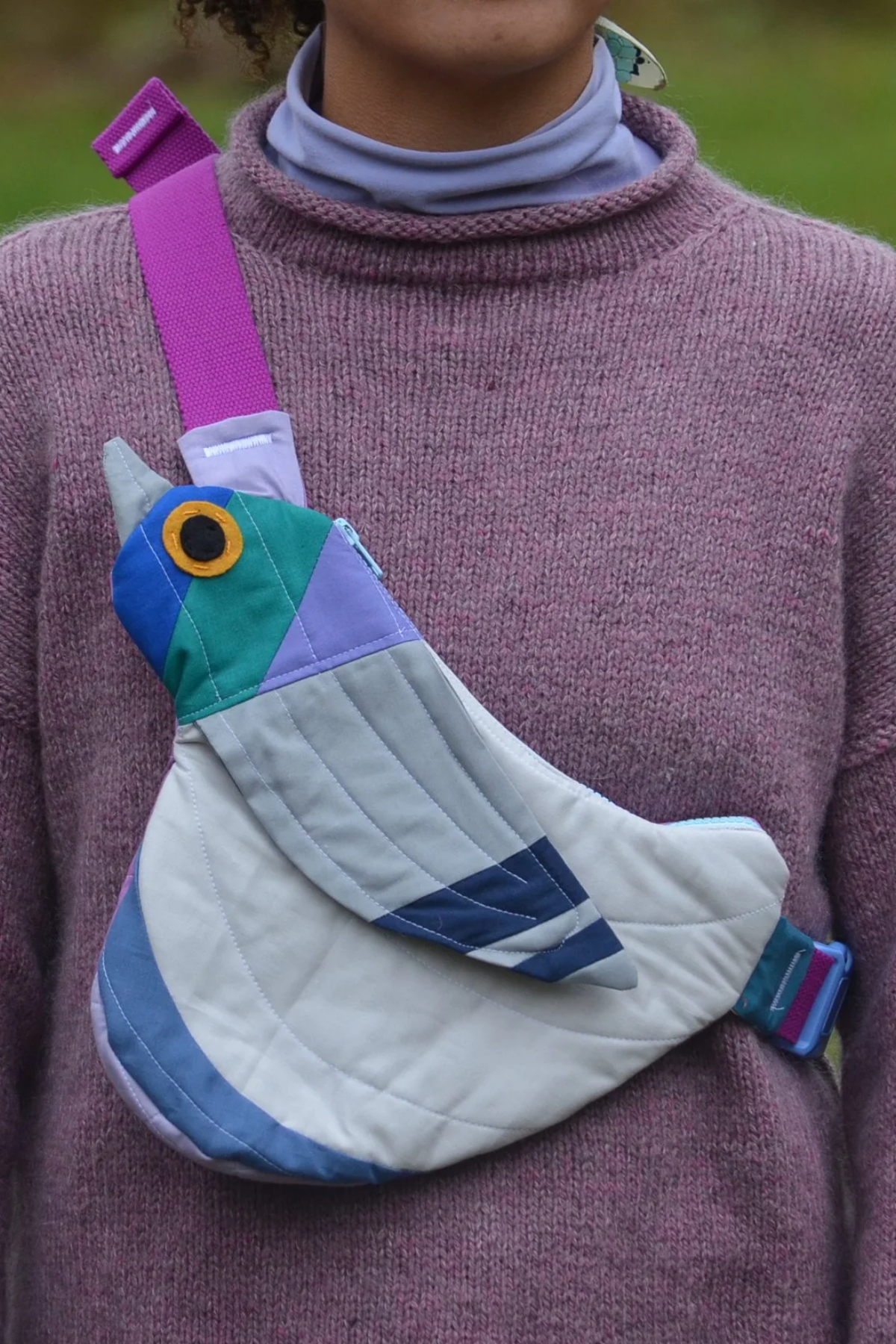 Pre-Order | Handcrafted-Fly Away Crossbody Bird Bag  - Pigeon